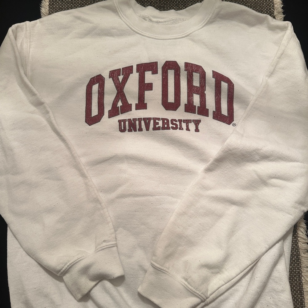 Oxford University White Sweater